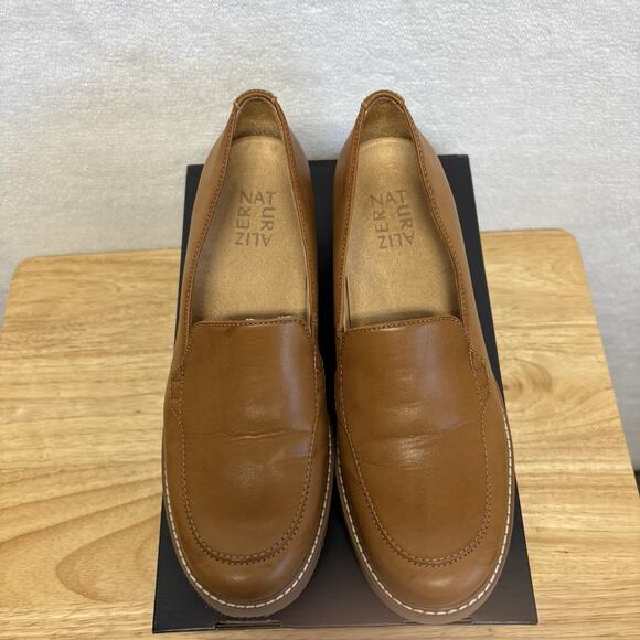 Naturalizer Women's Cabaret Slip On Lug Sole Loafer Shoe English Brown Size 7.5 - Picture 7 of 14